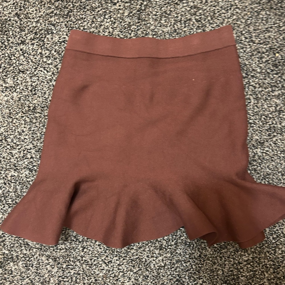 LARA Orange Trumpet Mini Skirt for Cocktail